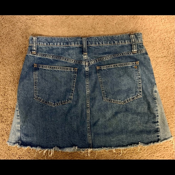 Madewell Two Toned A-Line Denim Skirt - Picture 3 of 3